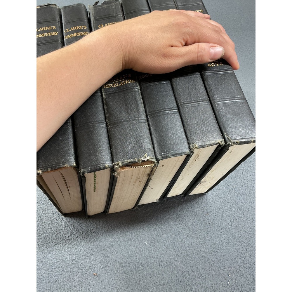 Adam Clarke Holy Bible Clarke's Commentary 6-Volume Box Set Hardcover Black - Picture 2 of 6